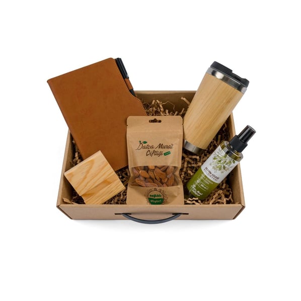 Ofise Hoş Geldin Naturel Set Hediye Kutusu