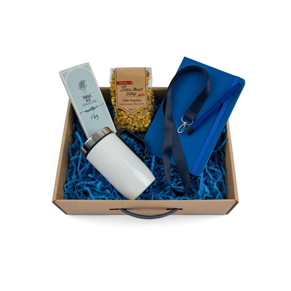 Lacivert Ofis Seti Hediye Kutusu